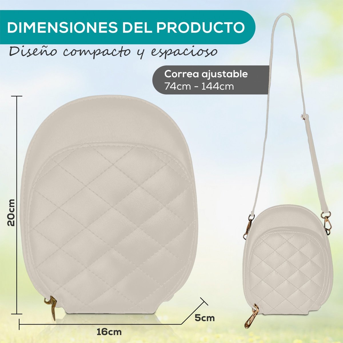 Bolso Ligero Con Organización Inteligente & Correa Desmontable - ONDASHOPMX