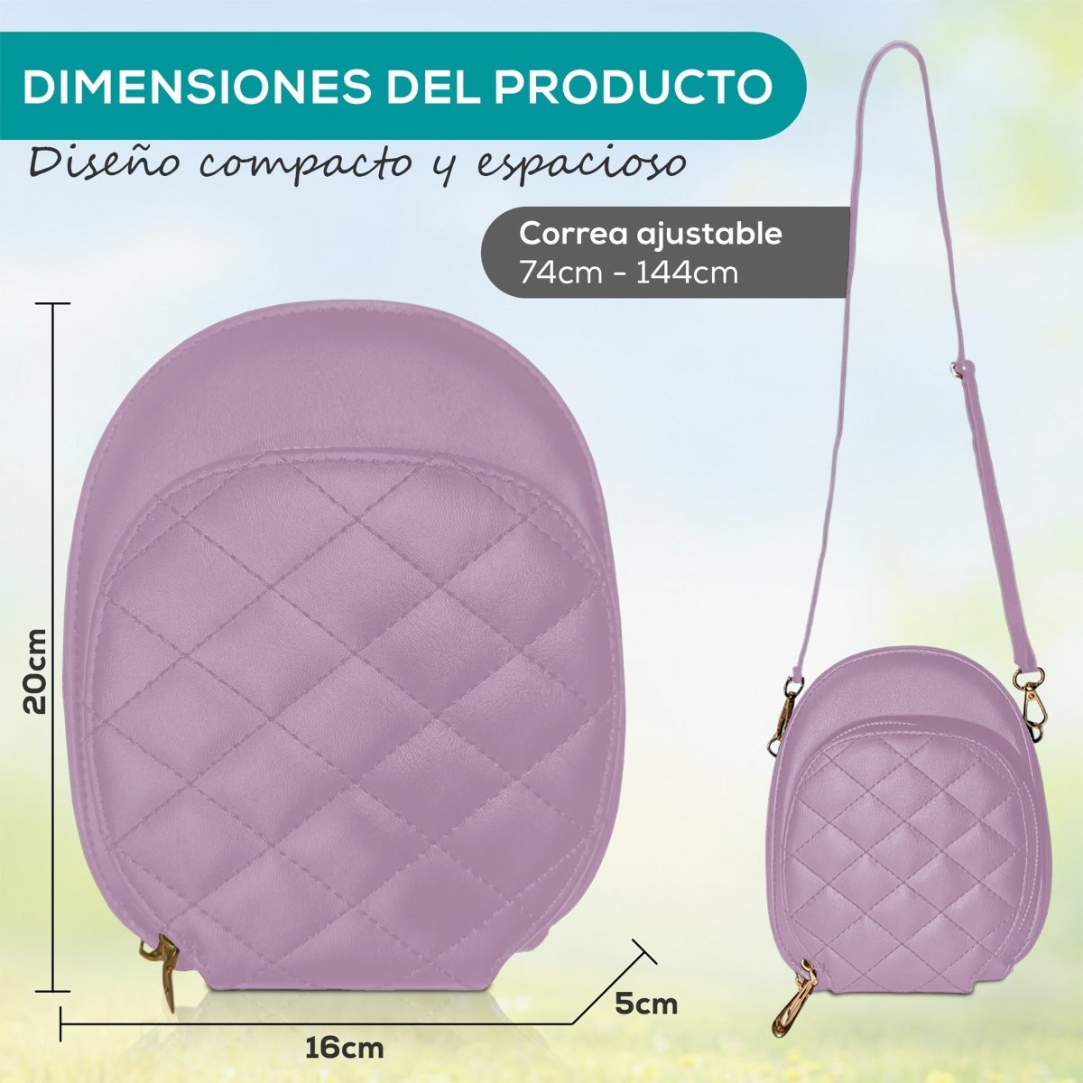 Bolso Ligero Con Organización Inteligente & Correa Desmontable - ONDASHOPMX