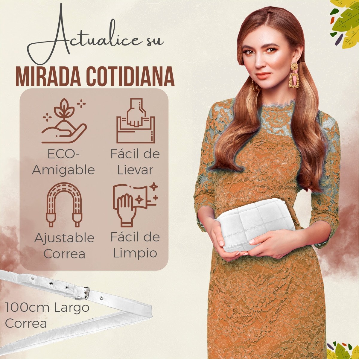 Bolso Suave Con Correa Ajustable & Diseño Cómodo & Ligero - ONDASHOPMX