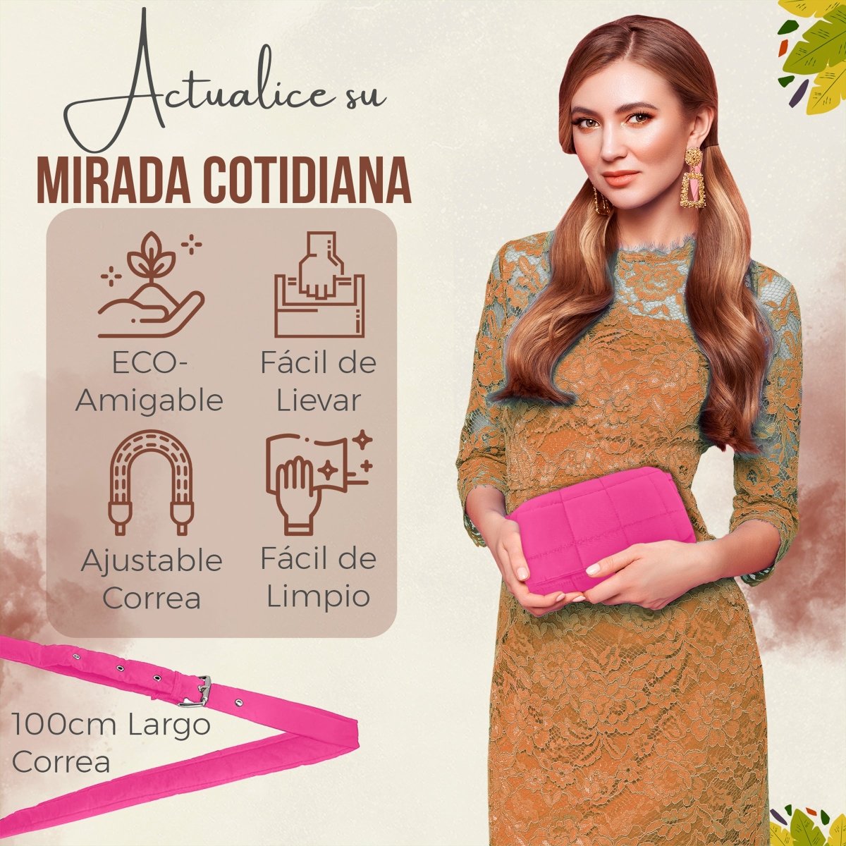 Bolso Suave Con Correa Ajustable & Diseño Cómodo & Ligero - ONDASHOPMX