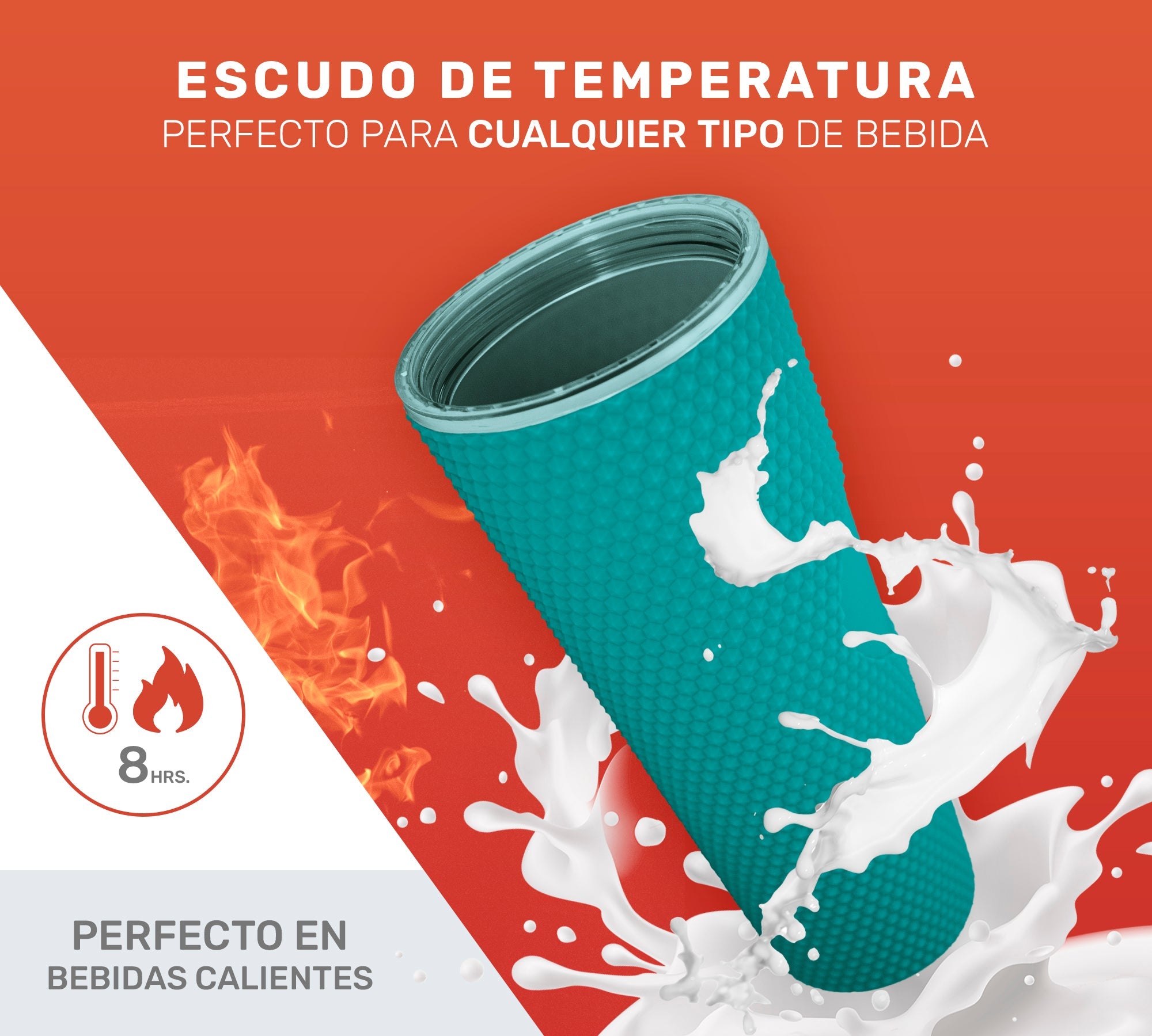 Botella De Doble Pared Termo Con Popote Para Agua o Café 700ml - ONDASHOPMX