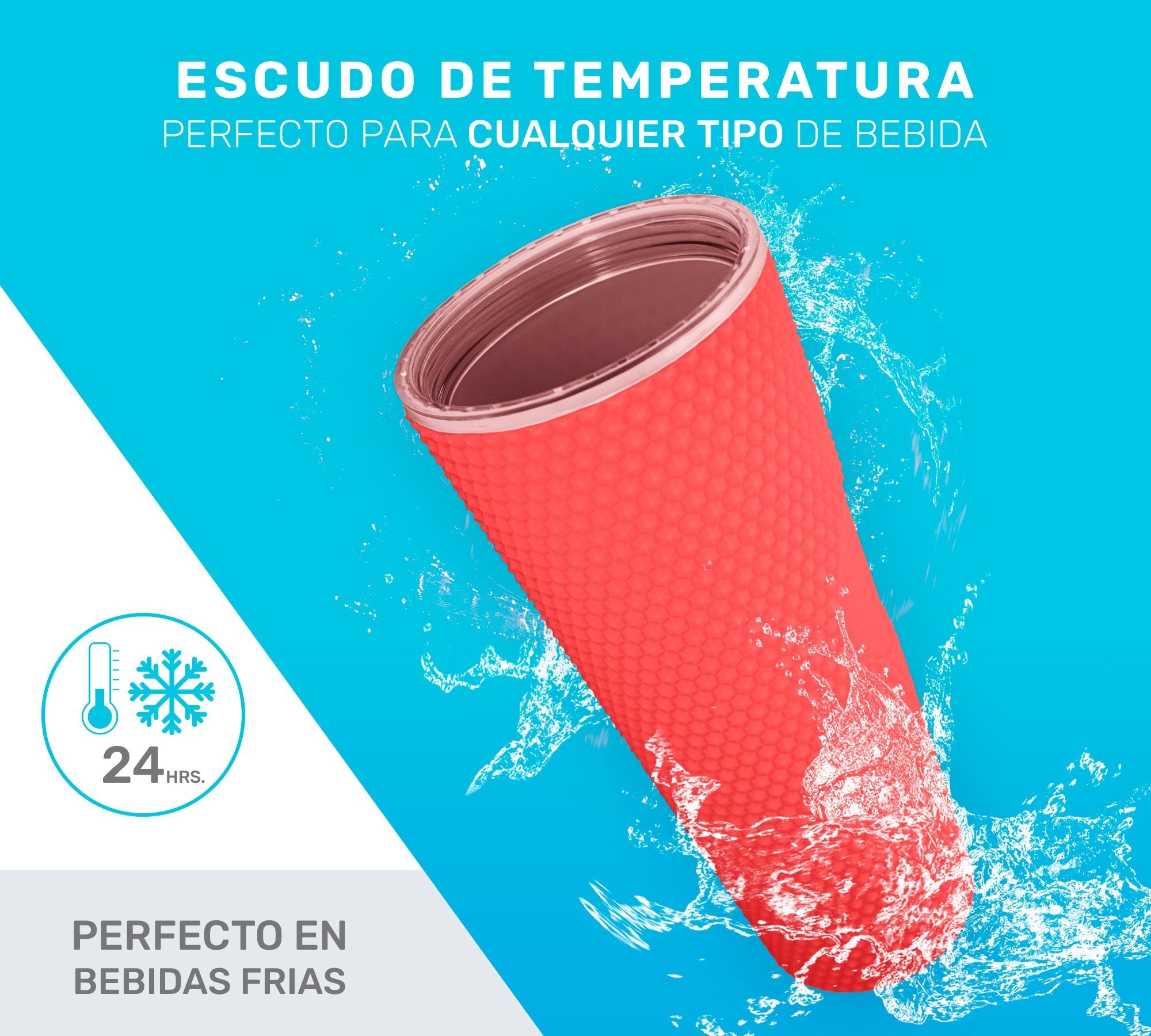 Botella De Doble Pared Termo Con Popote Para Agua o Café 700ml - ONDASHOPMX