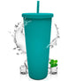 Botella De Doble Pared Termo Con Popote Para Agua o Café 700ml - ONDASHOPMX