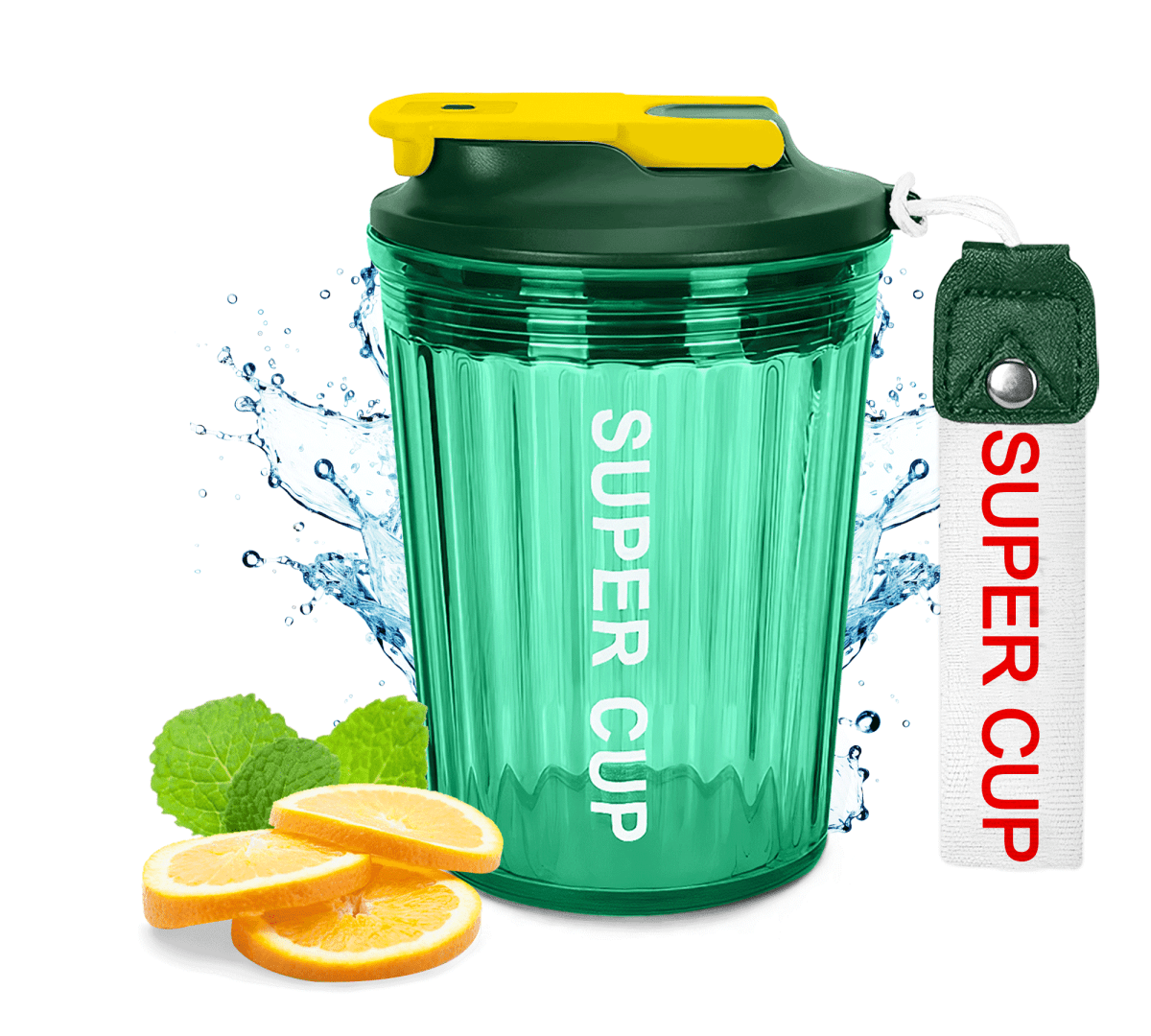 Botella Deportiva Super Cup Con Tapa Térmica Y Diseño Antiderrame - ONDASHOPMX