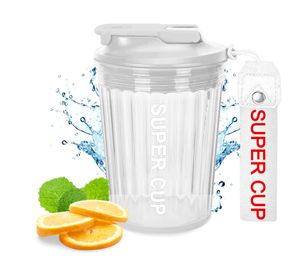 Botella Deportiva Super Cup Con Tapa Térmica Y Diseño Antiderrame - ONDASHOPMX