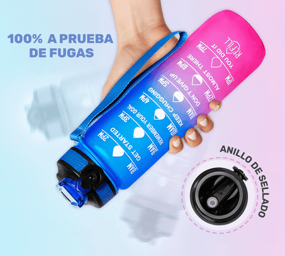 Botella Termo De Agua Deportiva Motivadora 32oz Prueba Fugas - ONDASHOPMX