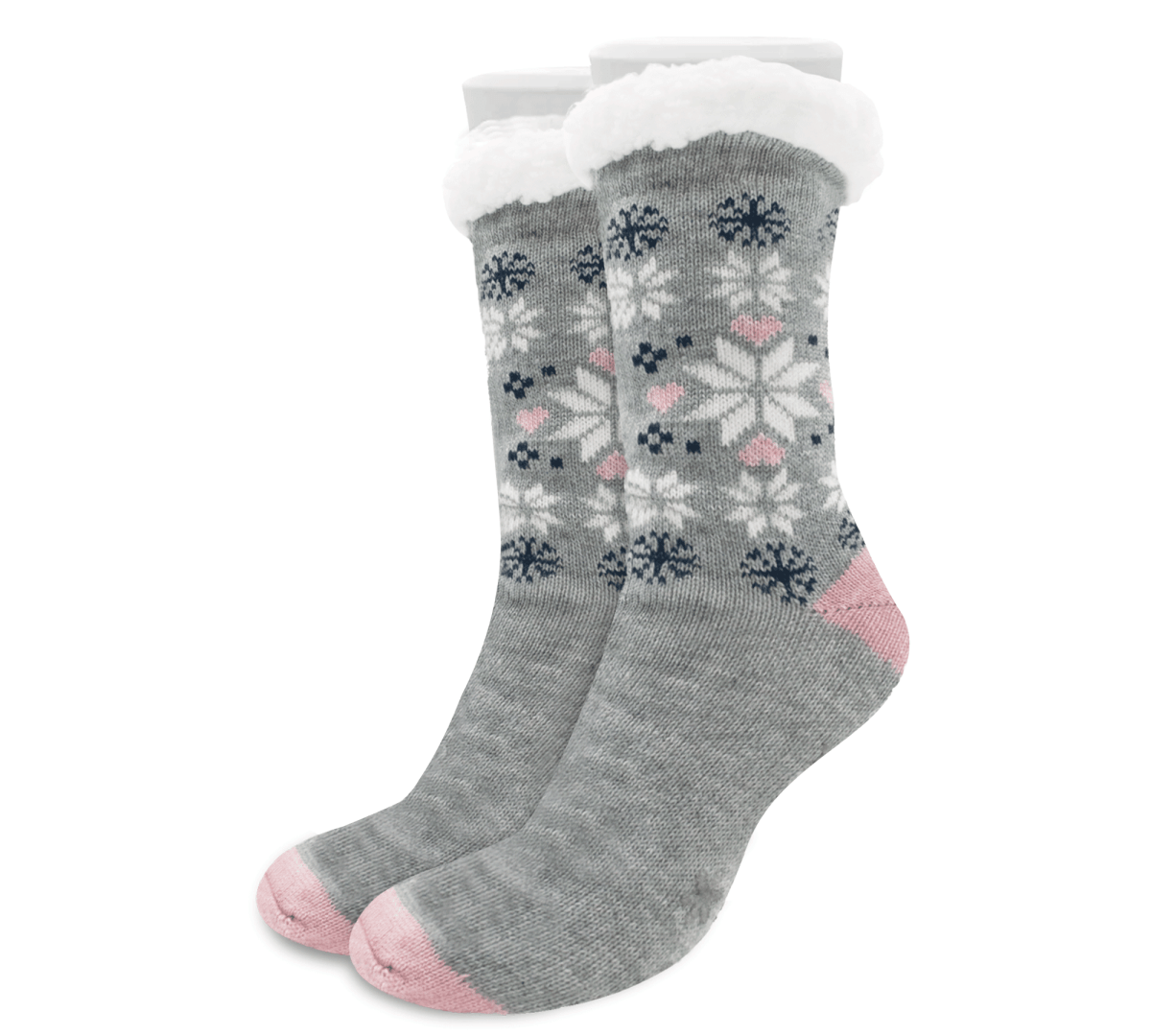 Calcetines Térmicos con Copos de Nieve | Felpa Interior & Suela Antiderrapante - ONDASHOPMX