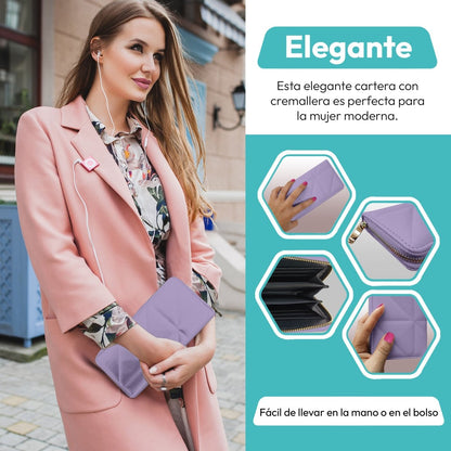 Cartera Acolchada Con Cremallera & Estilo Moderno Para Cada Día - ONDASHOPMX