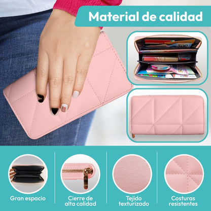 Cartera Acolchada Con Cremallera & Estilo Moderno Para Cada Día - ONDASHOPMX