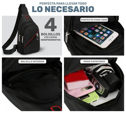 Crossbody con Salida para Audifonos de Cable - ONDASHOPMX