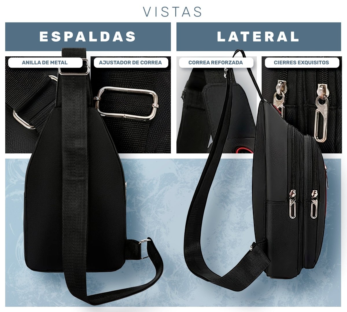 Crossbody con Salida para Audifonos de Cable - ONDASHOPMX