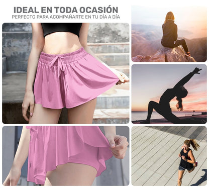 Falda Licra Deportiva Para Dama Tenis Fitness - ONDASHOPMX