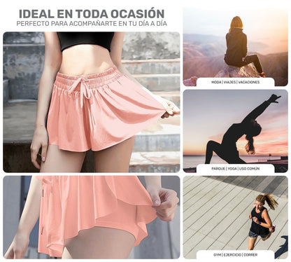 Falda Licra Deportiva Para Dama Tenis Fitness - ONDASHOPMX