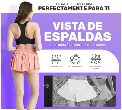 Falda Licra Deportiva Para Dama Tenis Fitness - ONDASHOPMX