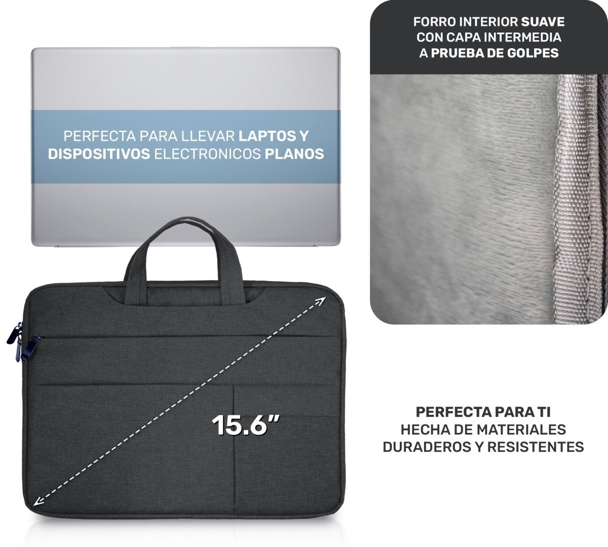 Funda Bolsa Maletín Para Laptop Resistente Hasta 15,6 - ONDASHOPMX