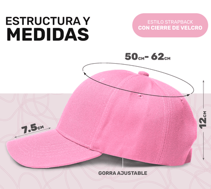 Gorra Clásica Unisex Con Cierre De Velcro | Diseño Strapback Ajustable & Bordado Lineal - ONDASHOPMX