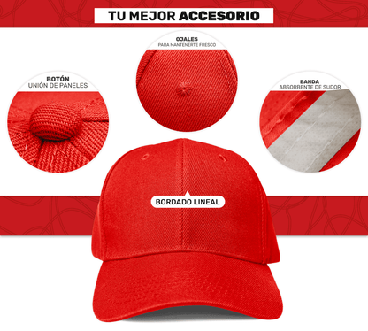 Gorra Clásica Unisex Con Cierre De Velcro | Diseño Strapback Ajustable & Bordado Lineal - ONDASHOPMX