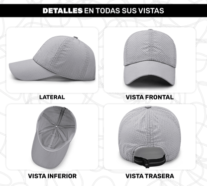 Gorra Ultraligera Transpirable | Diseño Perforado + Bordado Lineal - ONDASHOPMX
