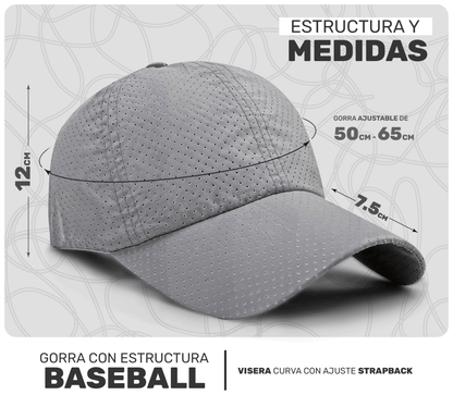Gorra Ultraligera Transpirable | Diseño Perforado + Bordado Lineal - ONDASHOPMX