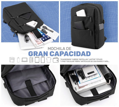 Kit 3 Mochila para Laptop con Bolsa & Estuche - ONDASHOPMX