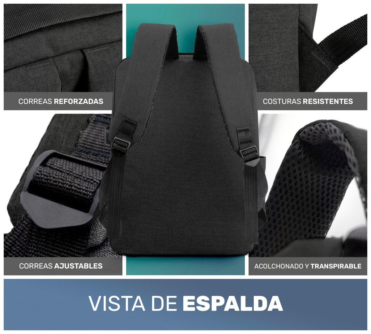 Kit 3 Mochila para Laptop con Bolsa & Estuche - ONDASHOPMX