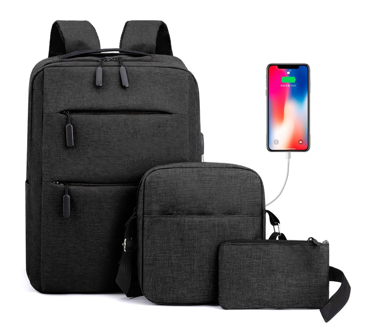 Kit 3 Mochila para Laptop con Bolsa & Estuche - ONDASHOPMX