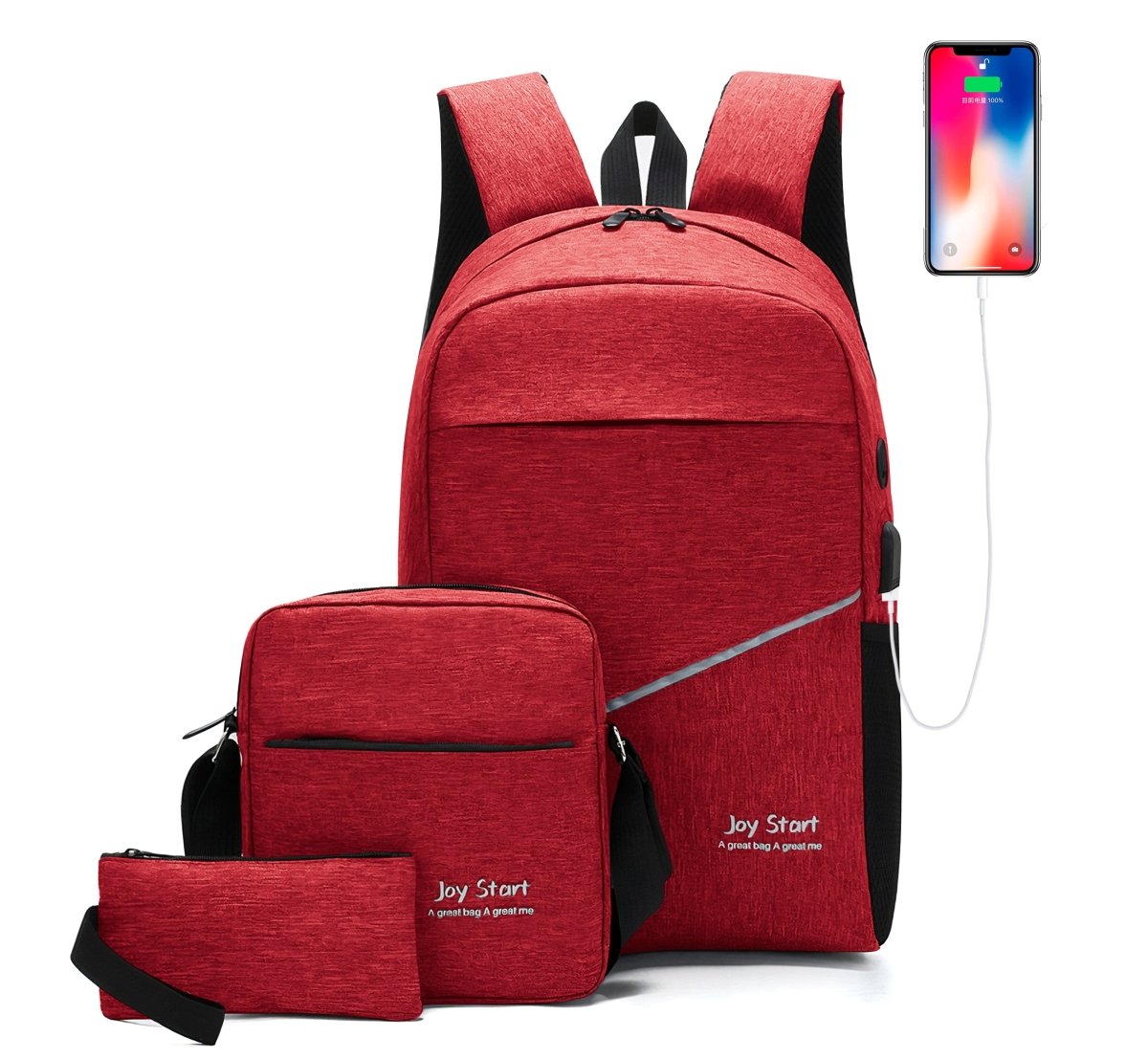 Kit Escolar Mochila Urbana Bolsa Cruzada & Lapicera - ONDASHOPMX