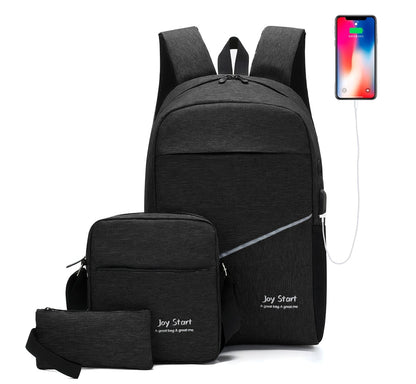 Kit Escolar Mochila Urbana Bolsa Cruzada & Lapicera - ONDASHOPMX
