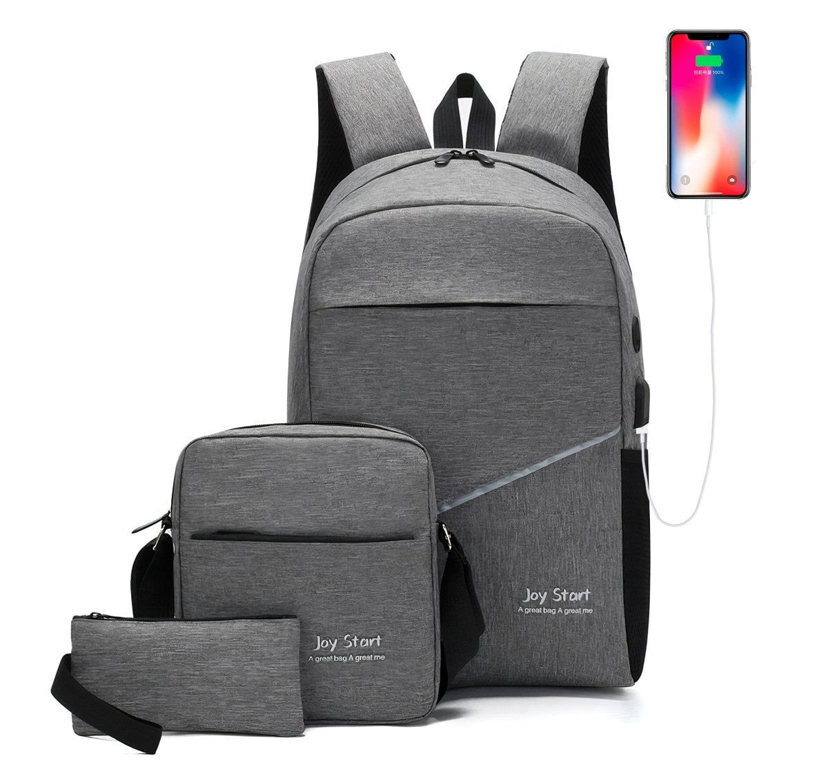 Kit Escolar Mochila Urbana Bolsa Cruzada & Lapicera - ONDASHOPMX