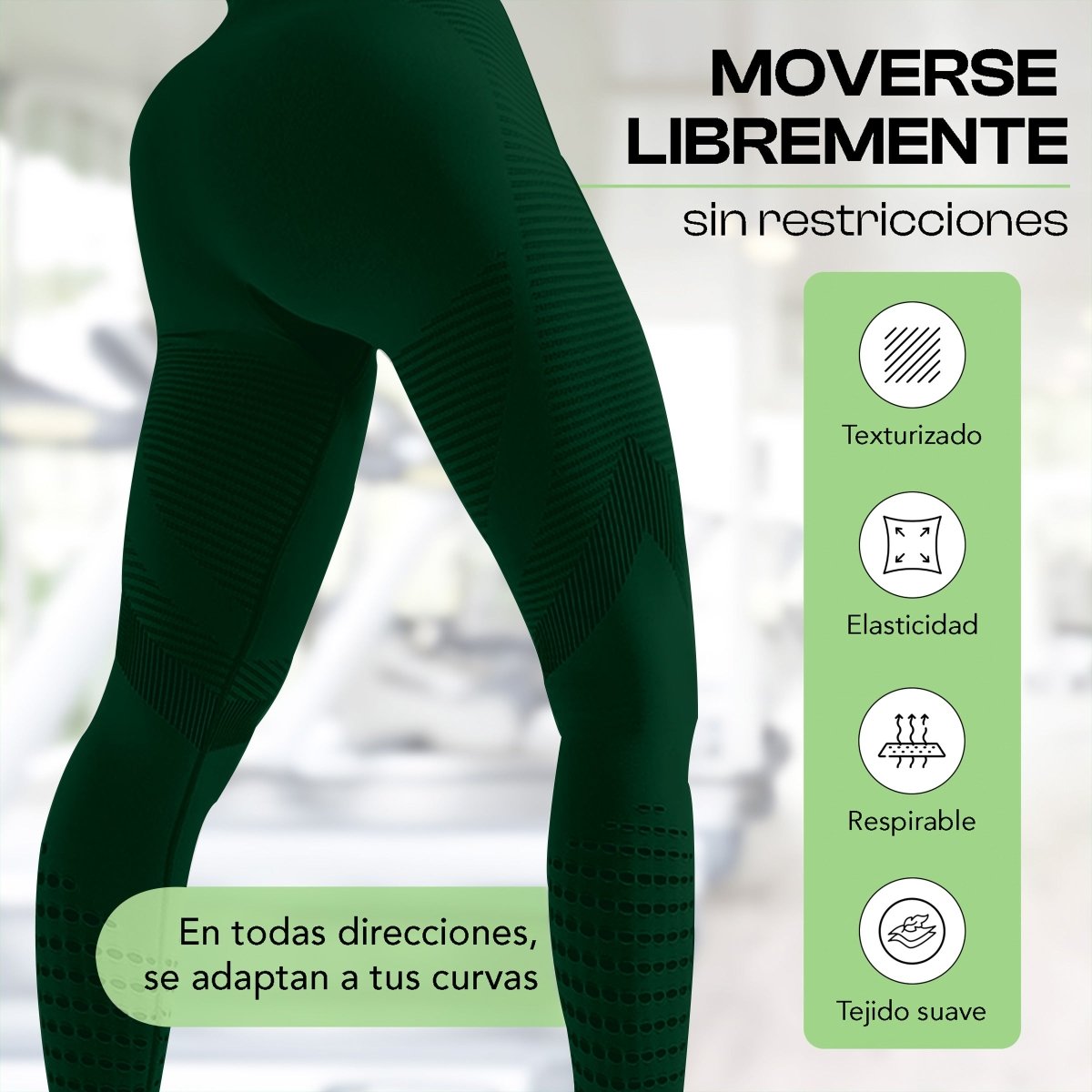 Leggings Fitness Mujer | Realce De Glúteos & Compresión Suave - ONDASHOPMX