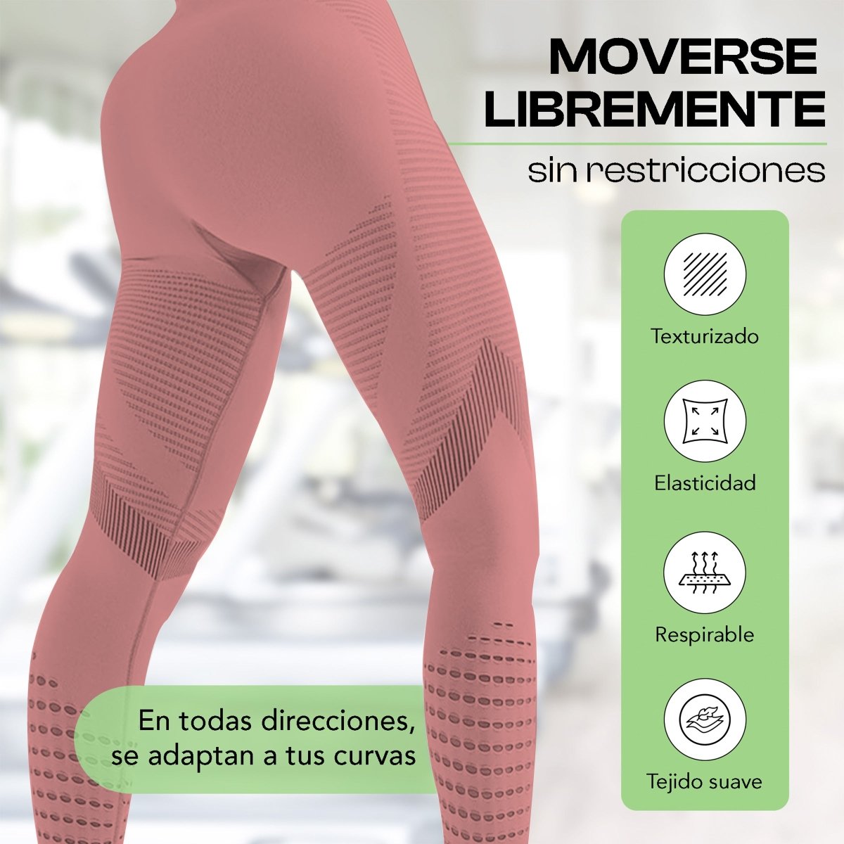 Leggings Fitness Mujer | Realce De Glúteos & Compresión Suave - ONDASHOPMX