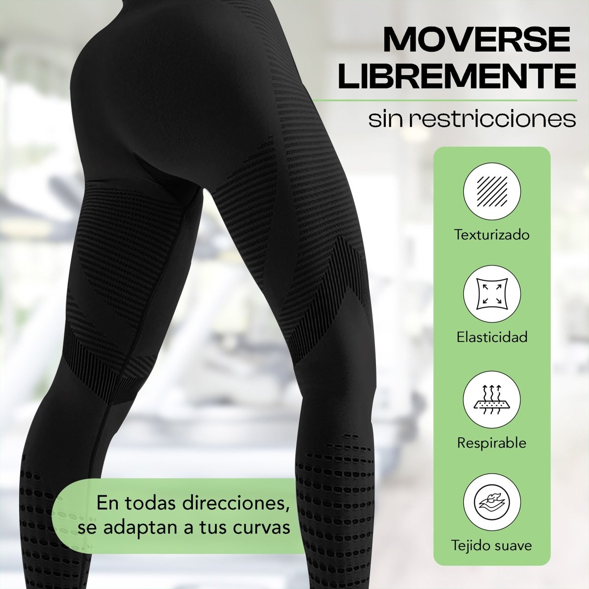 Leggings Fitness Mujer | Realce De Glúteos & Compresión Suave - ONDASHOPMX