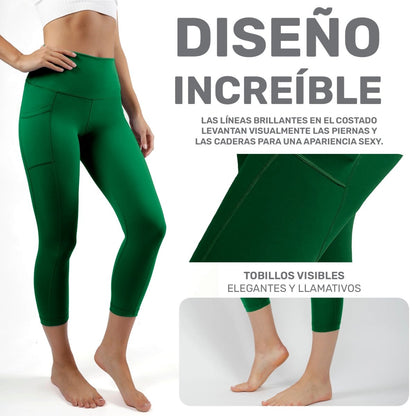Leggings Yoga Fit Con Bolsillo Funcional & Tejido Respirable - ONDASHOPMX