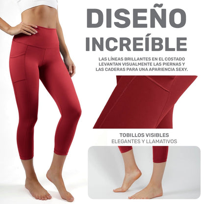 Leggings Yoga Fit Con Bolsillo Funcional & Tejido Respirable - ONDASHOPMX