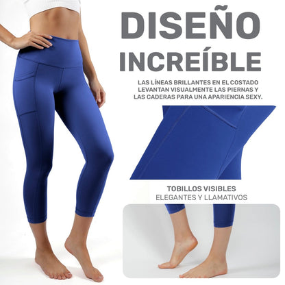 Leggings Yoga Fit Con Bolsillo Funcional & Tejido Respirable - ONDASHOPMX