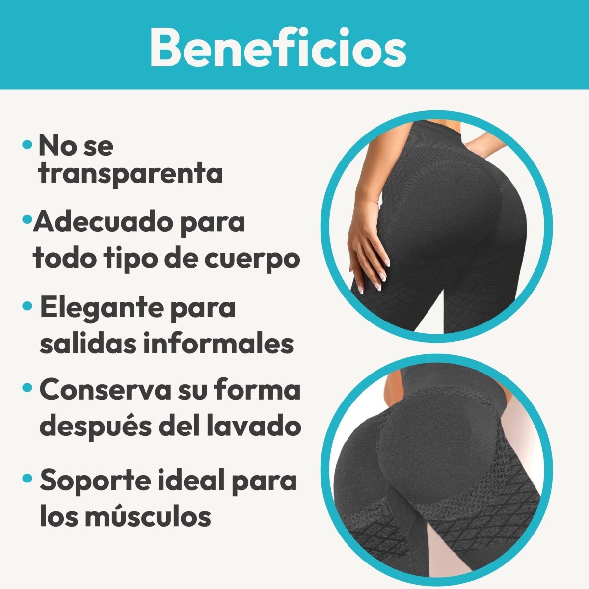 Leggins Premium Sin Costuras & Efecto Push - Up Natural - ONDASHOPMX