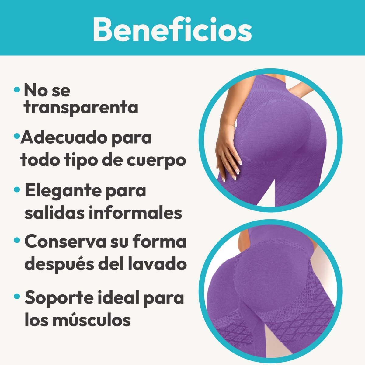 Leggins Premium Sin Costuras & Efecto Push - Up Natural - ONDASHOPMX