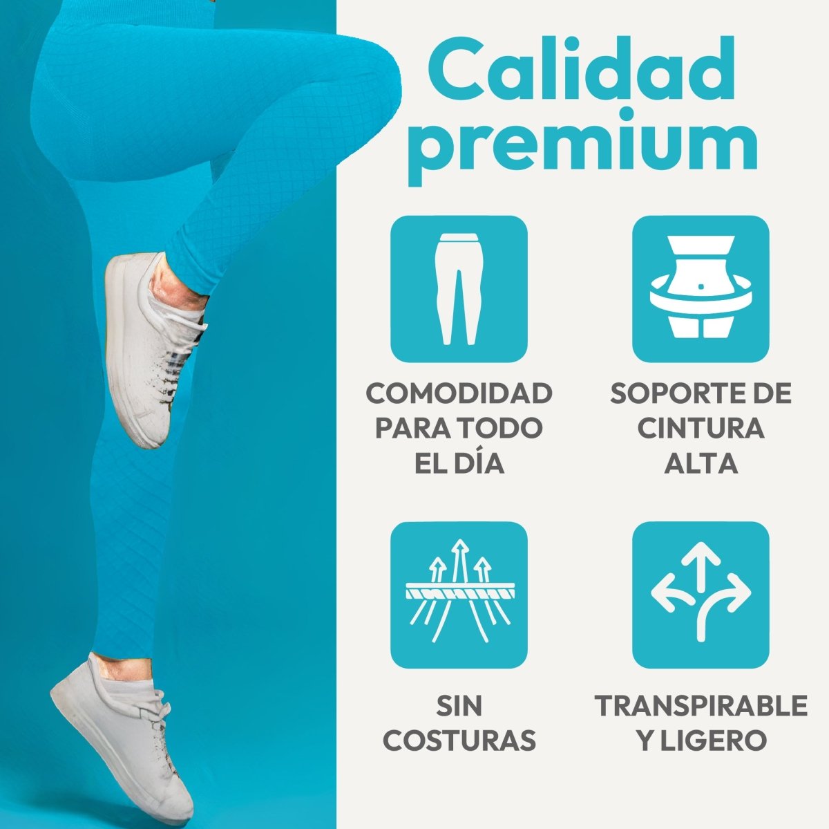 Leggins Premium Sin Costuras & Efecto Push - Up Natural - ONDASHOPMX