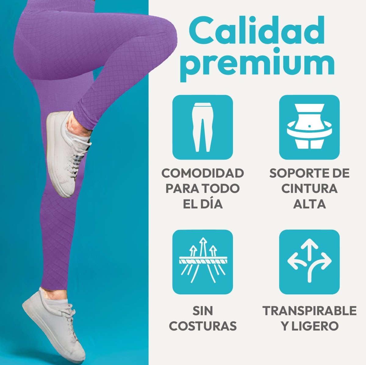 Leggins Premium Sin Costuras & Efecto Push - Up Natural - ONDASHOPMX