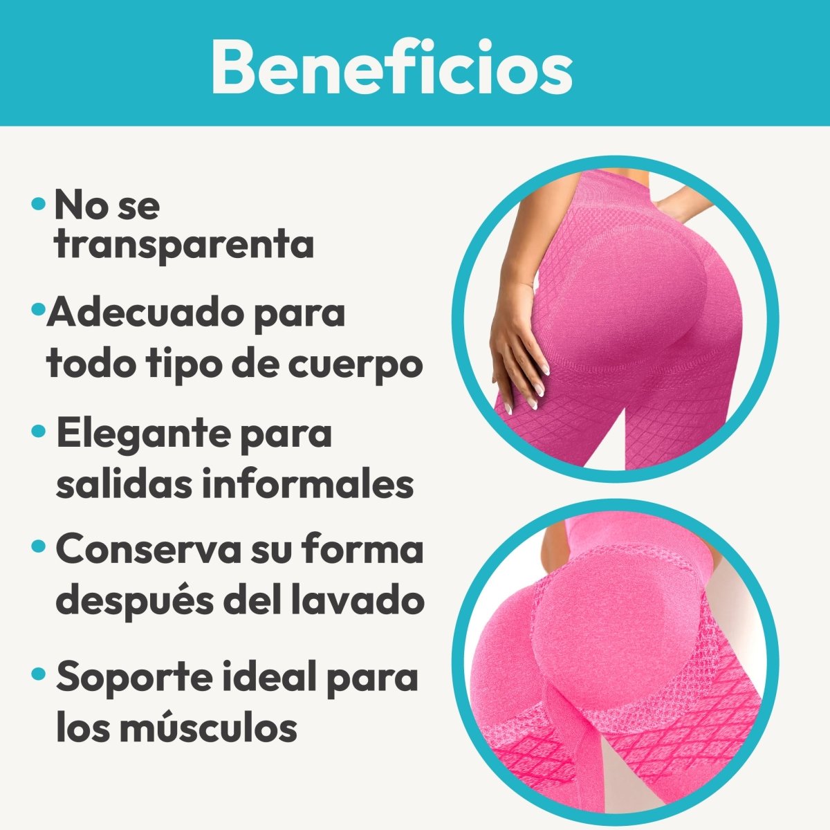Leggins Premium Sin Costuras & Efecto Push - Up Natural - ONDASHOPMX