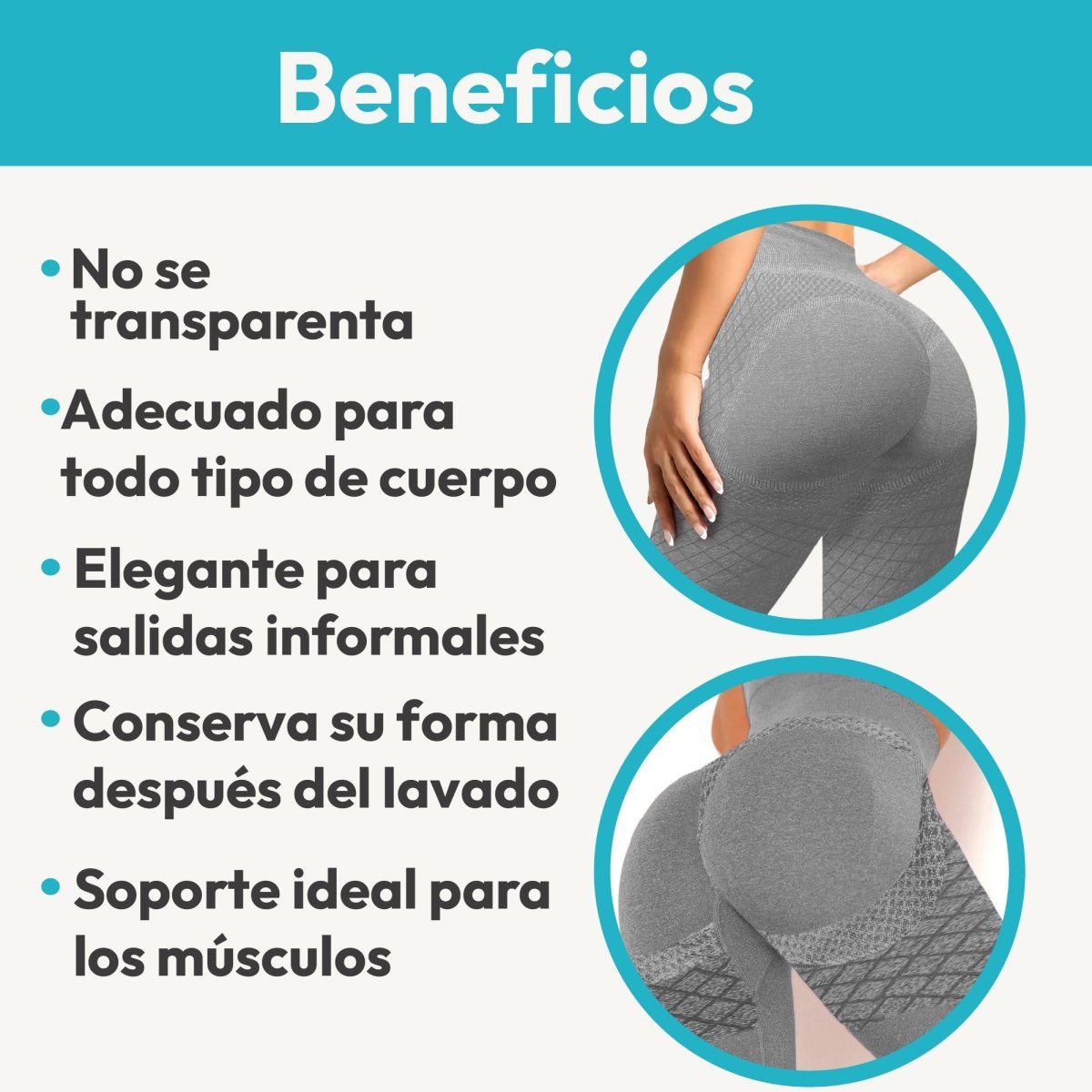 Leggins Premium Sin Costuras & Efecto Push - Up Natural - ONDASHOPMX