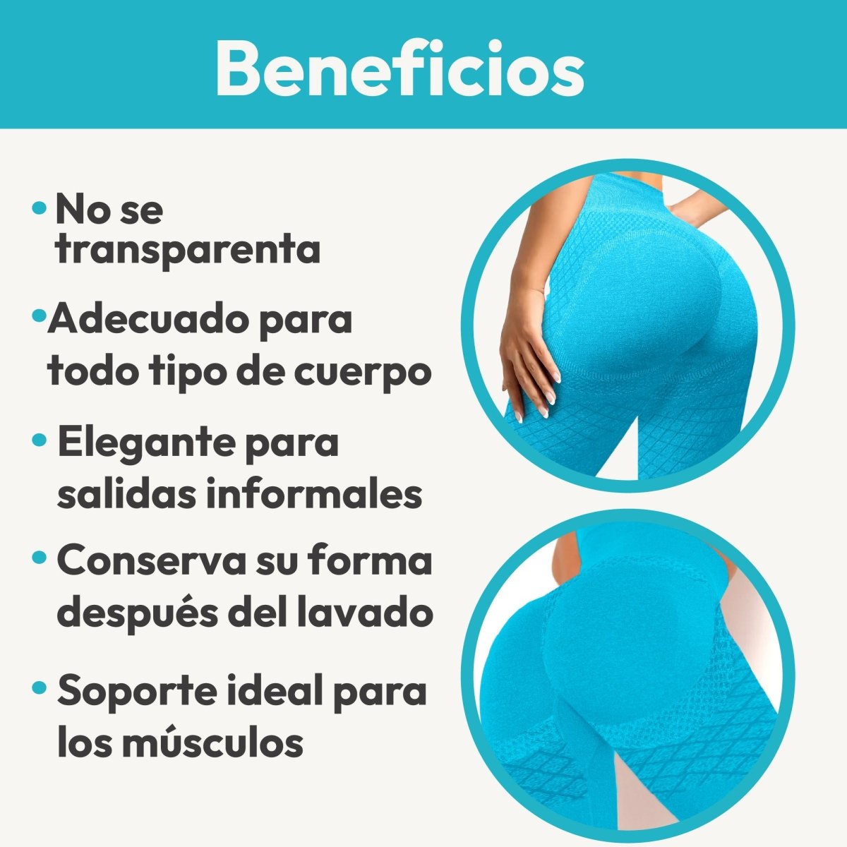 Leggins Premium Sin Costuras & Efecto Push - Up Natural - ONDASHOPMX
