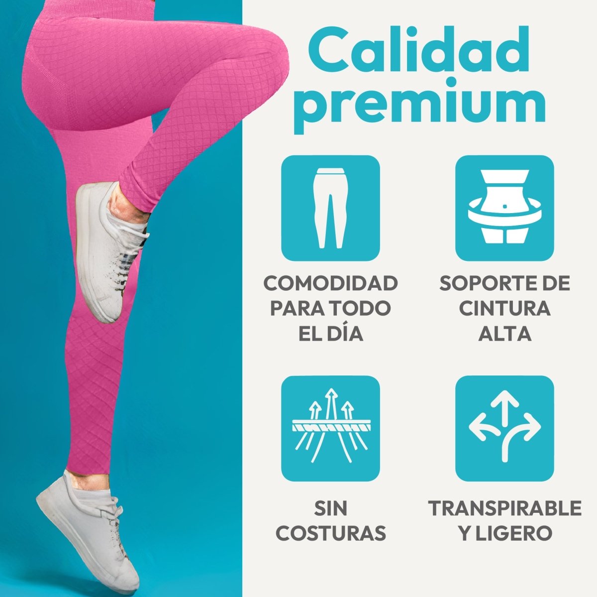 Leggins Premium Sin Costuras & Efecto Push - Up Natural - ONDASHOPMX