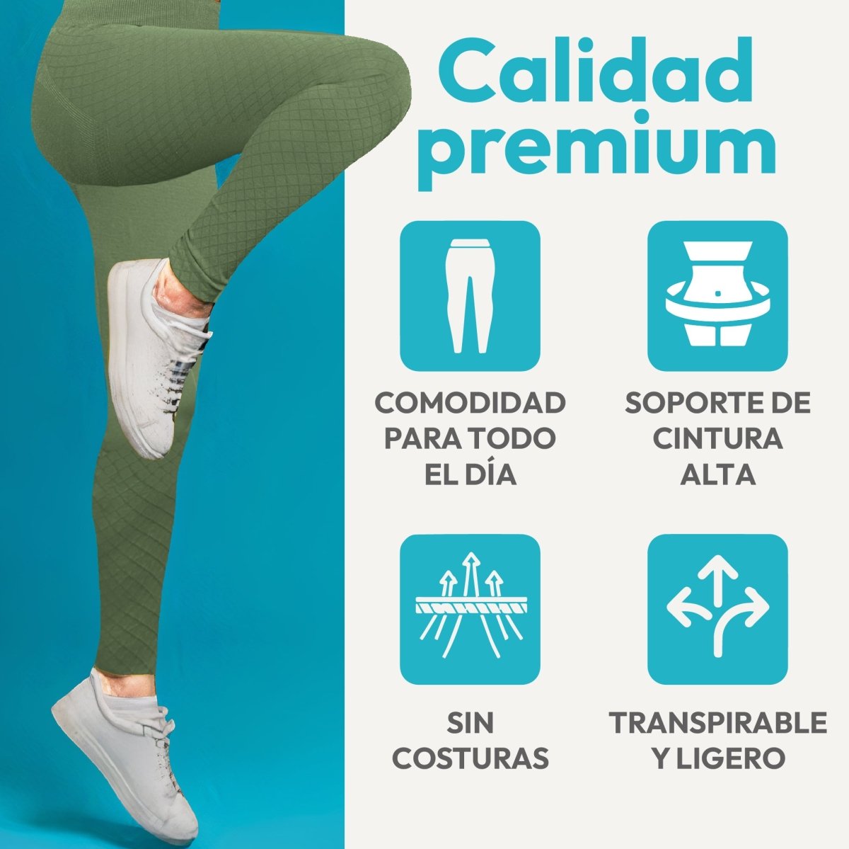Leggins Premium Sin Costuras & Efecto Push - Up Natural - ONDASHOPMX