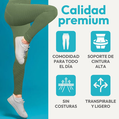 Leggins Premium Sin Costuras & Efecto Push - Up Natural - ONDASHOPMX