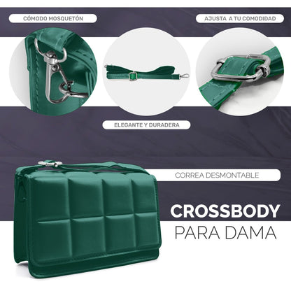Mini Bolso Acolchado Para Mujer Con Correa Ajustable & Estilo Sofisticado - ONDASHOPMX