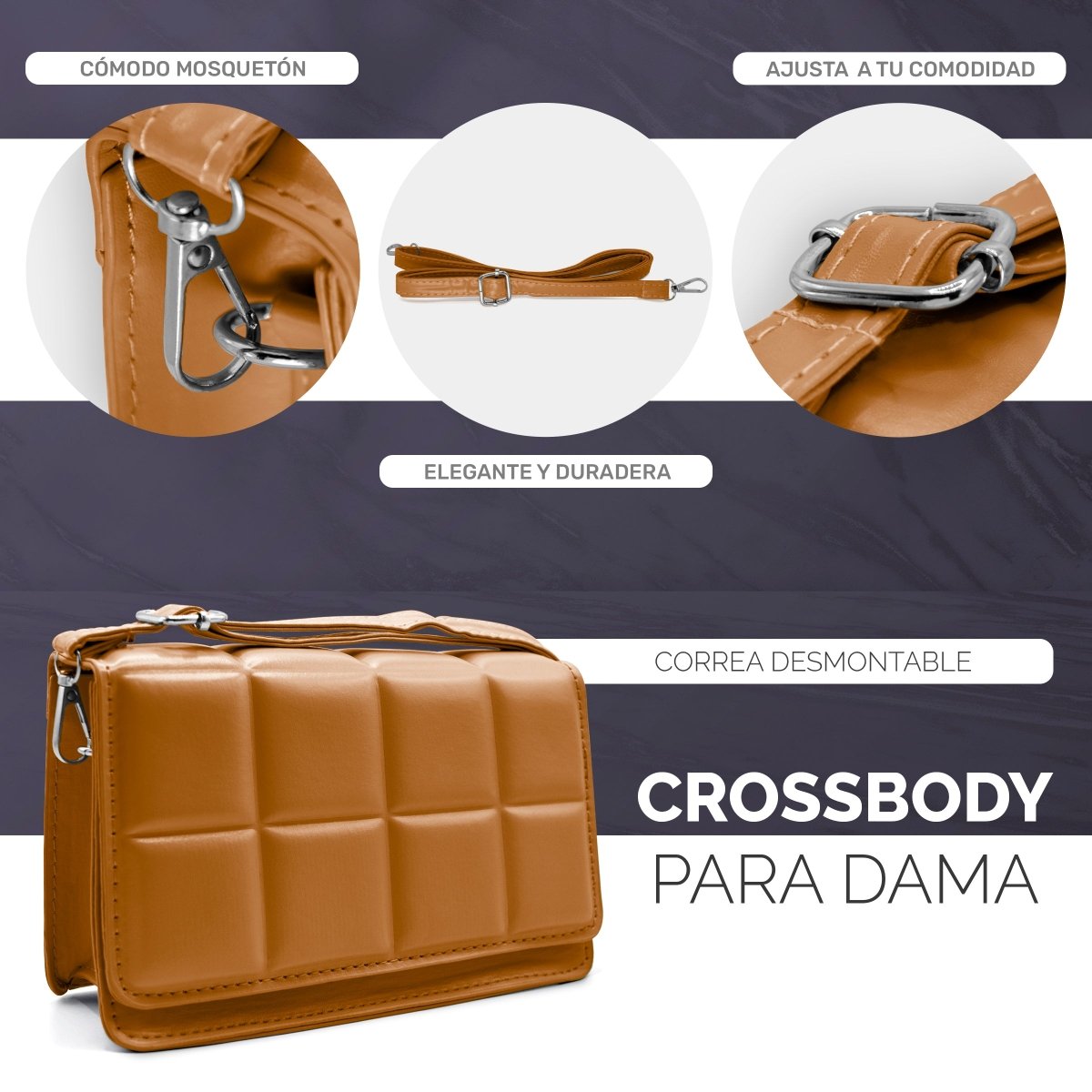 Mini Bolso Acolchado Para Mujer Con Correa Ajustable & Estilo Sofisticado - ONDASHOPMX