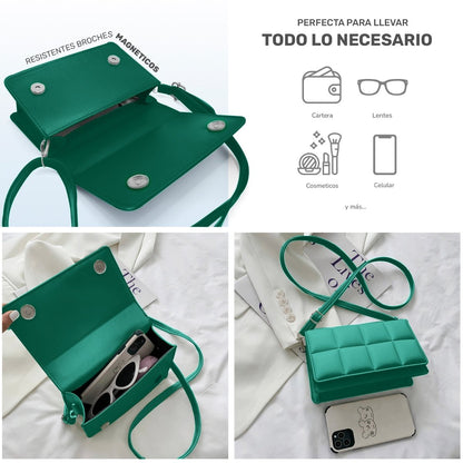 Mini Bolso Acolchado Para Mujer Con Correa Ajustable & Estilo Sofisticado - ONDASHOPMX