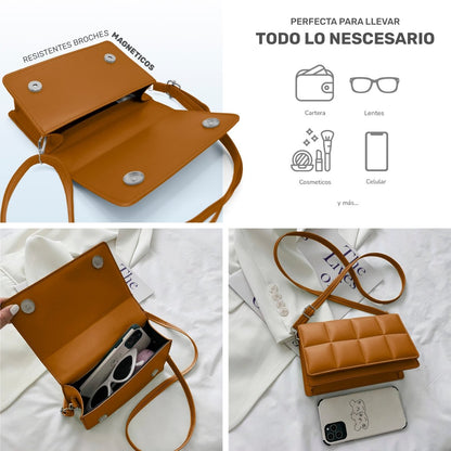 Mini Bolso Acolchado Para Mujer Con Correa Ajustable & Estilo Sofisticado - ONDASHOPMX