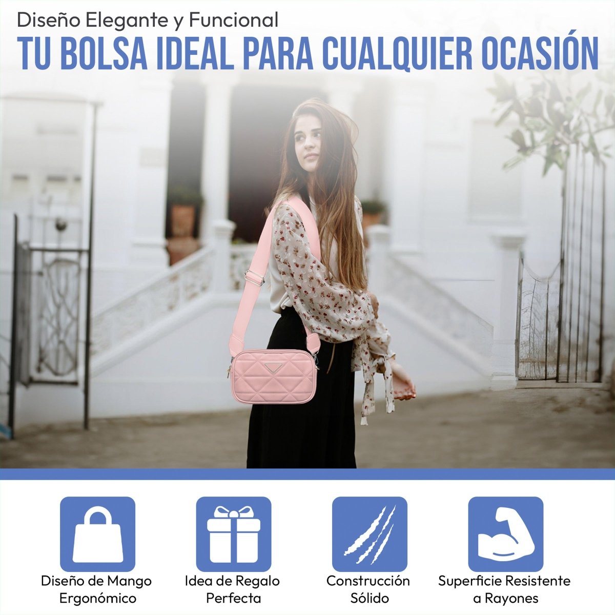 Mini Bolso Moderno Con Correa Ajustable & Diseño Versátil - ONDASHOPMX